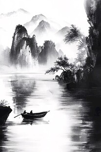 新中式禅意山水船