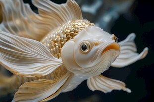 金龙鱼瓷雕