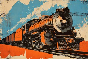 纵深感铁路涂鸦