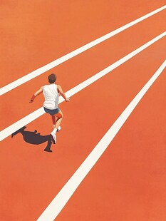 跑道插画