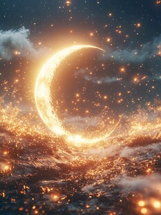 蓝月夜梦幻唯美奇幻