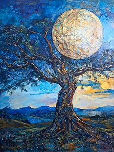 月夜油画