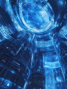 蓝色科幻场景
