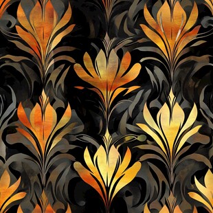 暗金色流彩花纹