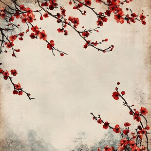 古风古典复古梅花背景