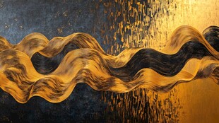 黄金流体艺术画