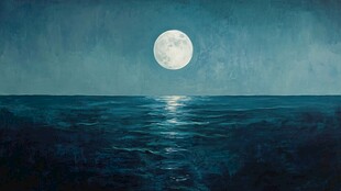 月夜油画