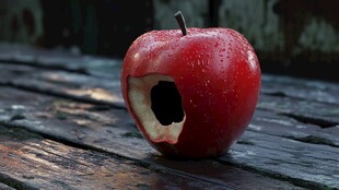 被咬一口的苹果