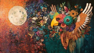 花鸟创意艺术画