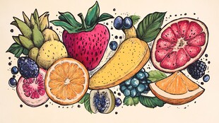 手绘水果壁纸