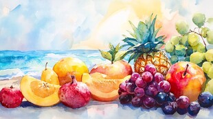 水果插画绘画