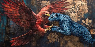 立体画金刚鹦鹉