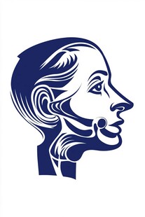 女性侧脸logo