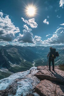 探险户外运动爬山