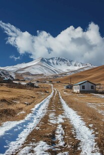 通往岗什卡雪峰的路