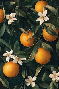 黄金葡萄柚插画