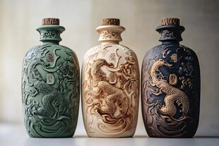 酒瓶龙纹