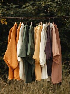 秋系浅橙色小预算户外