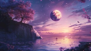 星月河幻想插画