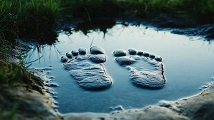 知足常乐宝宝手脚印