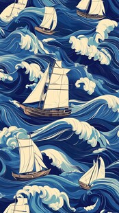 乘风破浪包装插画