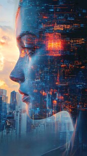 人工智能vr海报背景