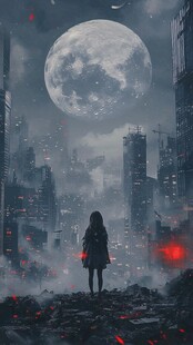 月球造访赛博朋克风