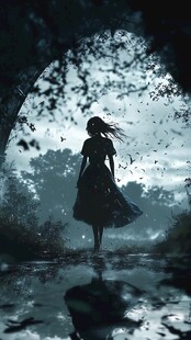 梦幻唯美蓝色系少女