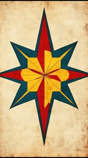 复古风男士五角星图片