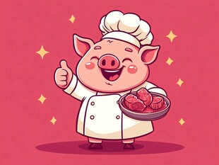 五花肉插画
