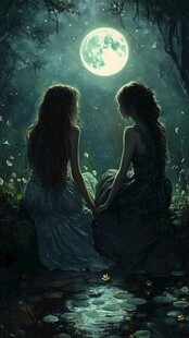 唯美闺蜜手绘