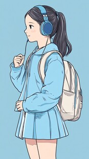听歌的少女