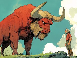 野牦牛插画