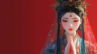 古风嫁衣美女