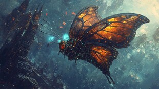 金色城市金色蝴蝶