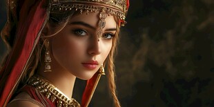 维吾尔美女插画