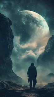 星辰大海男孩背影