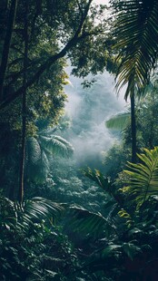 热带雨林风光仙境