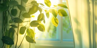 阳光植物窗台小绿植