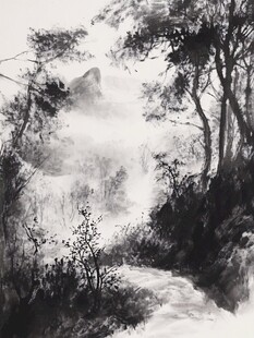 松林水墨画