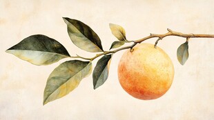 砂糖橘插画设计