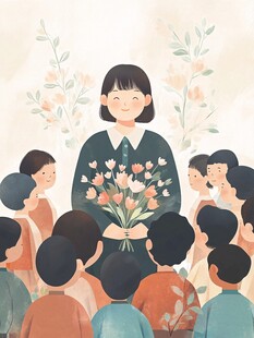 教师节插画