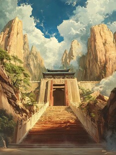 嵩山插画