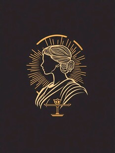 复古风美女logo