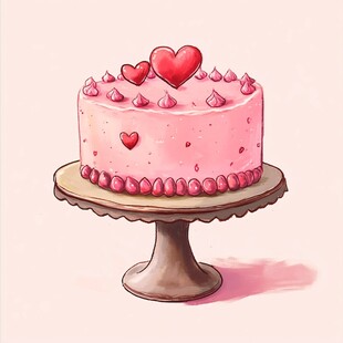 蛋糕插画卡通插画