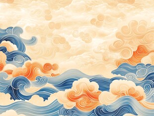 彩云海水纹