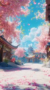 古风场景春暖花开