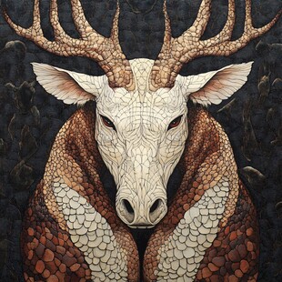 创意鹿人当代装饰画