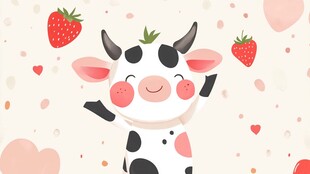 草莓牛牛卡通形象