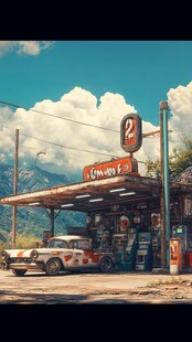 小镇加油站
